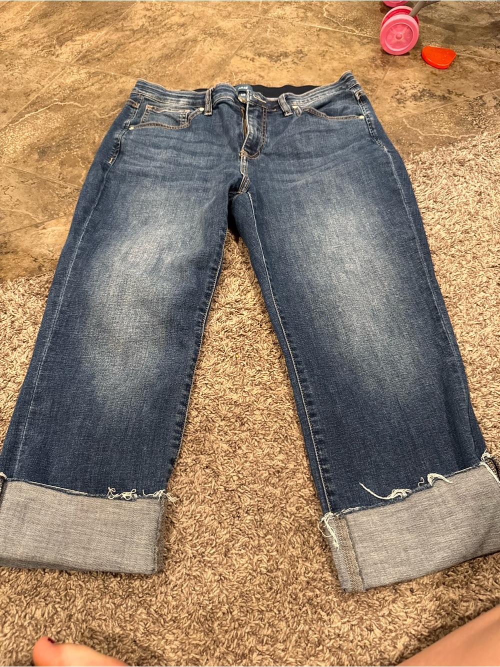 🐰Jag Jeans Cropped Cuffed Denim - Medium Blue